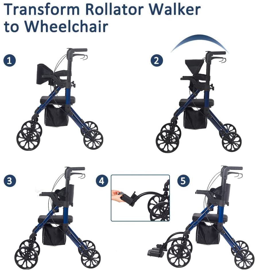 KLD-9269 2-in-1 Rollator Walker 10