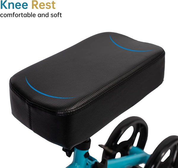 ELENKER® YF-9005B Adjustable Steerable Knee Scooter for Foot Injuries Ankles Surgery Medical Knee Walker Crutches Alternative Blue