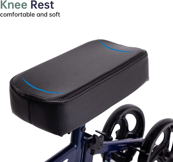YF-9003-1 ELENKER® Knee Scooter with Basket Dual Braking System for Ankle and Foot Injured Indigo