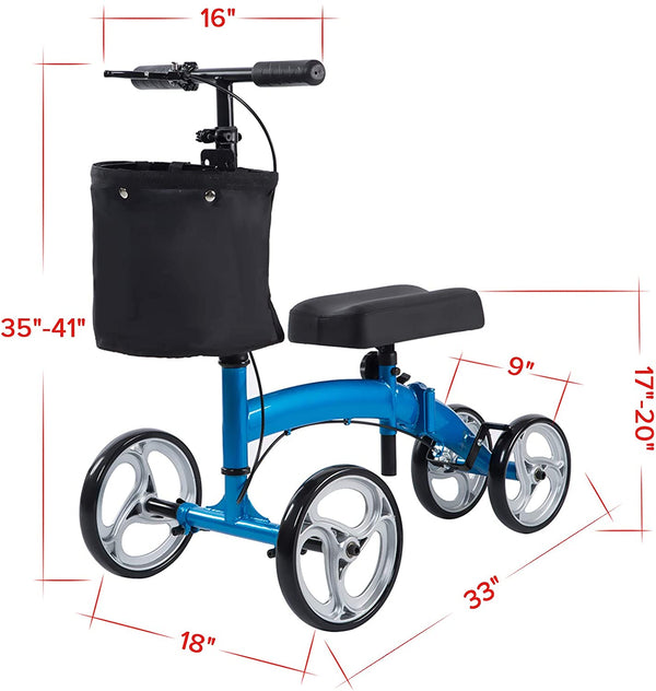 KGH-9155 ELENKER®  Lightweight Foldable Knee Scooter Crutches Alternative for Foot Injuries Ankles Surgery Refurbished