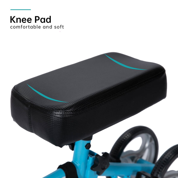 ELENKER® YF-9003C Steerable Knee Walker Deluxe Medical Scooter for Foot Injuries Compact Crutches Alternative Blue Refurbished