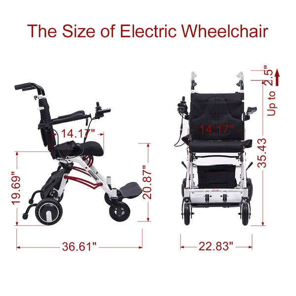 DY01108 Electric Wheelchair, Lightweight Foldable Power Wheel Chair for Outdoor Home freeshipping - Elenker